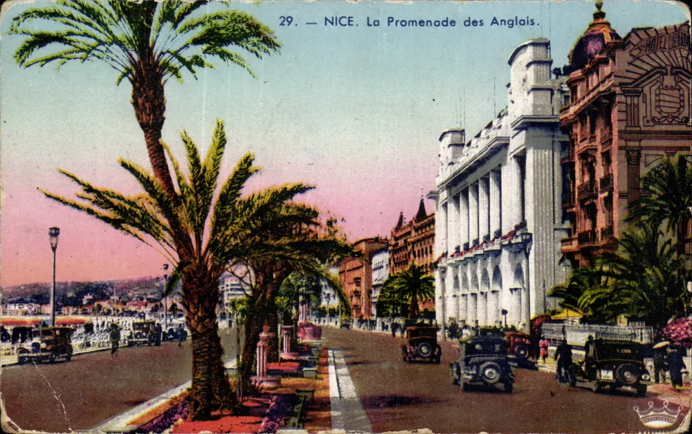 NICE. A Promenade dos Ingleses. — Edições d'Art Munier, n°29 - Frente
