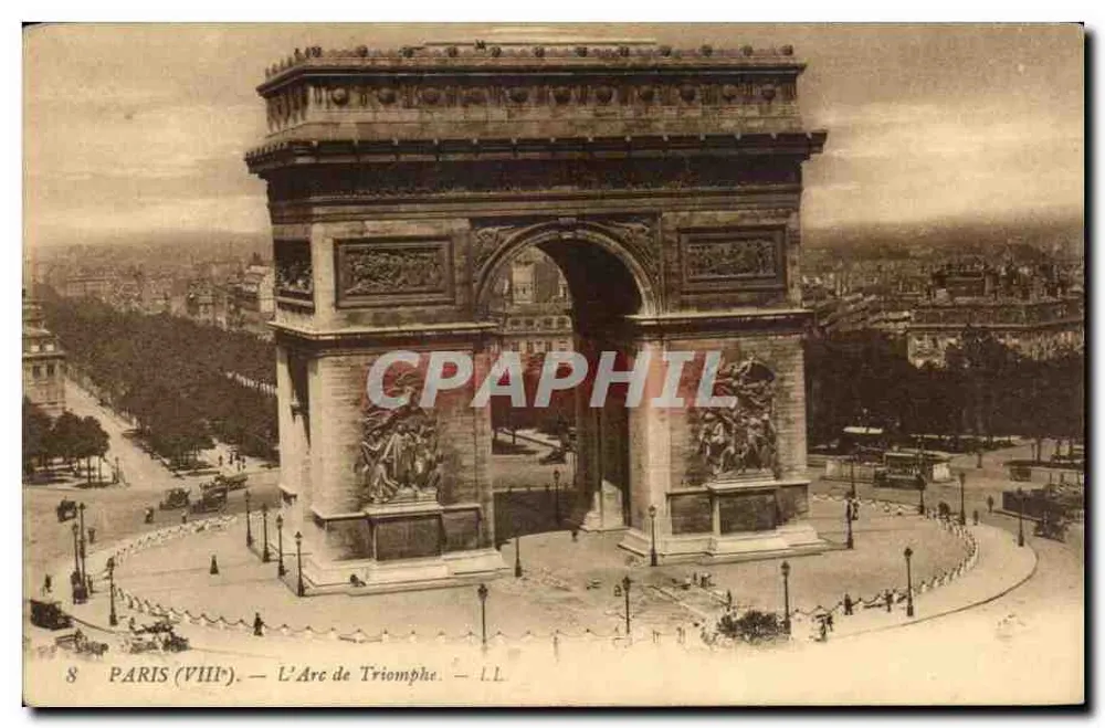 Paris (VIII) — O Arco do Triunfo — L.L. - Frente