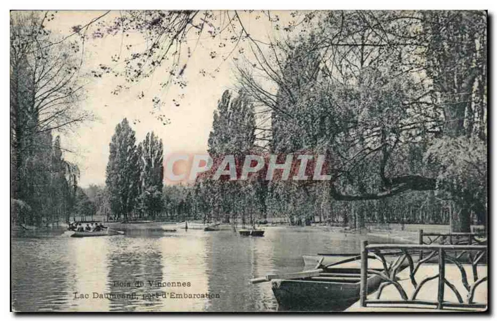 Bois de Vincennes — Lago Daumesnil, parque de embarcações — editor não identificado - Frente