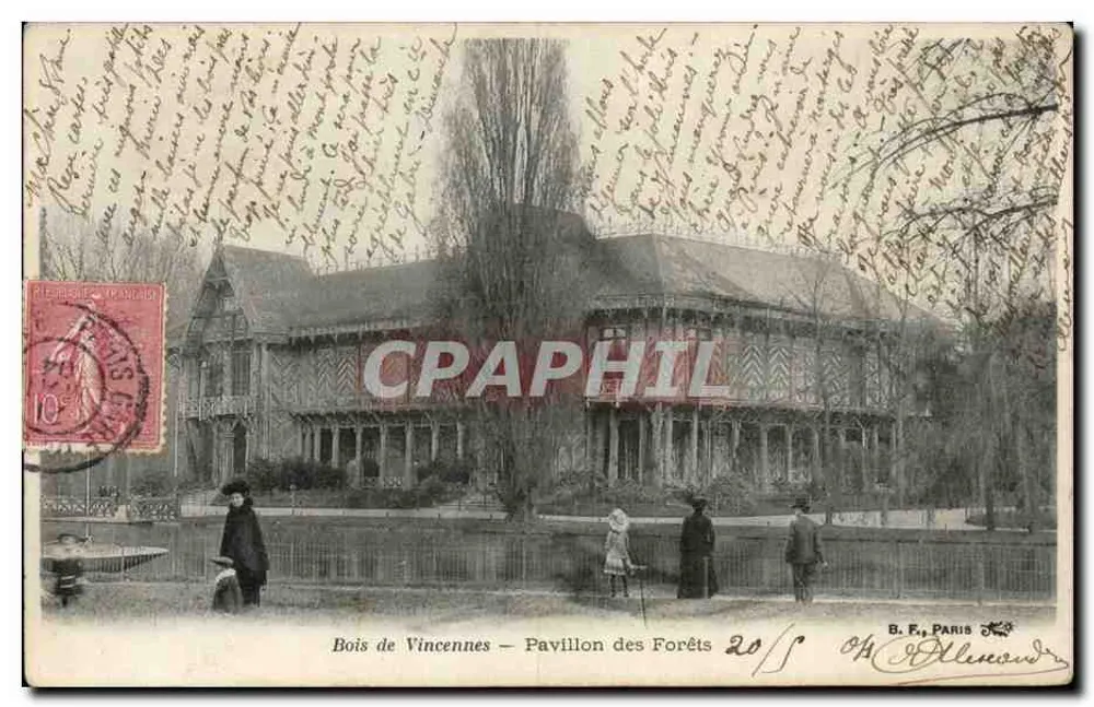 Bois de Vincennes — Pavillon des Forêts — B. F. Paris - Vorderseite