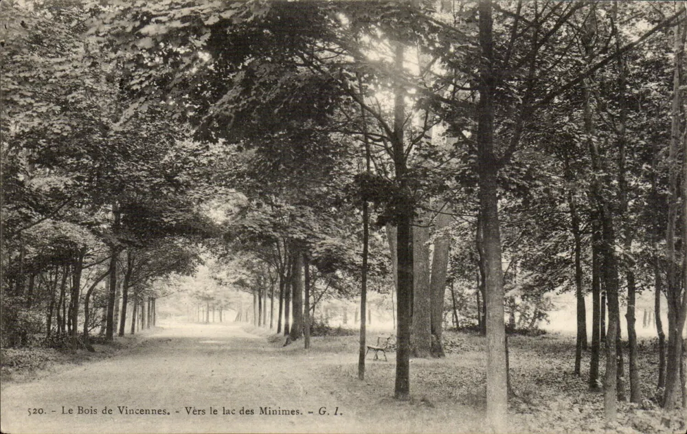 Der Bois de Vincennes — Richtung Lac des Minimes — G. I. - Vorderseite