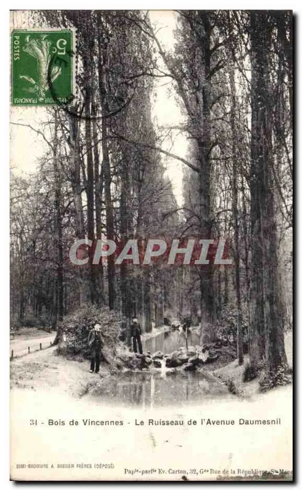 Bois de Vincennes — Le Ruisseau de l'Avenue Daumesnil — Dumi-Brodure & Greger Frères (Déposé) - Frente
