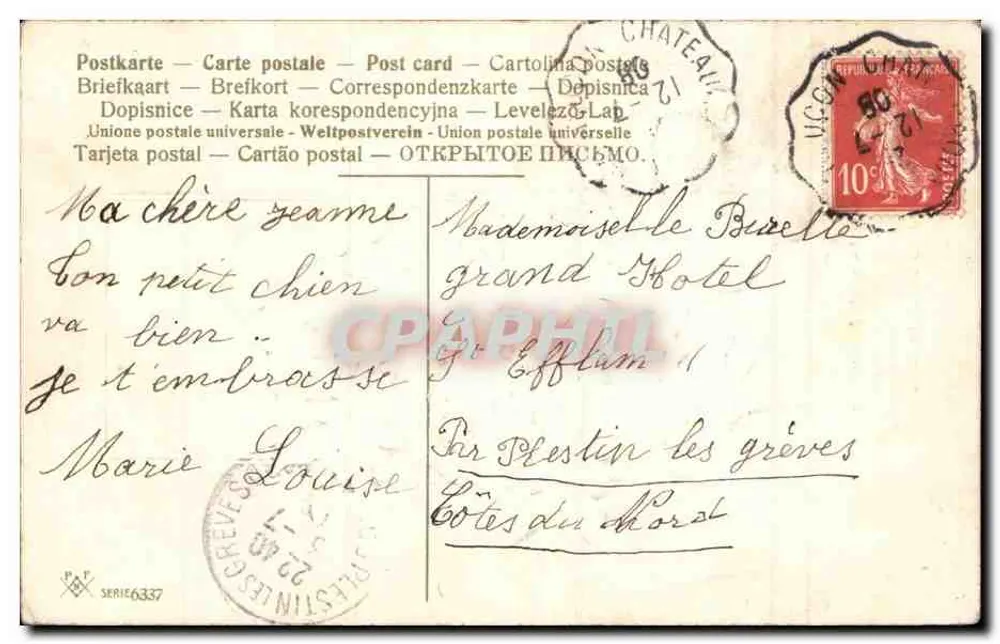Flores dos montes inacessíveis — poema romântico — série 6337, editor não identificado - Verso