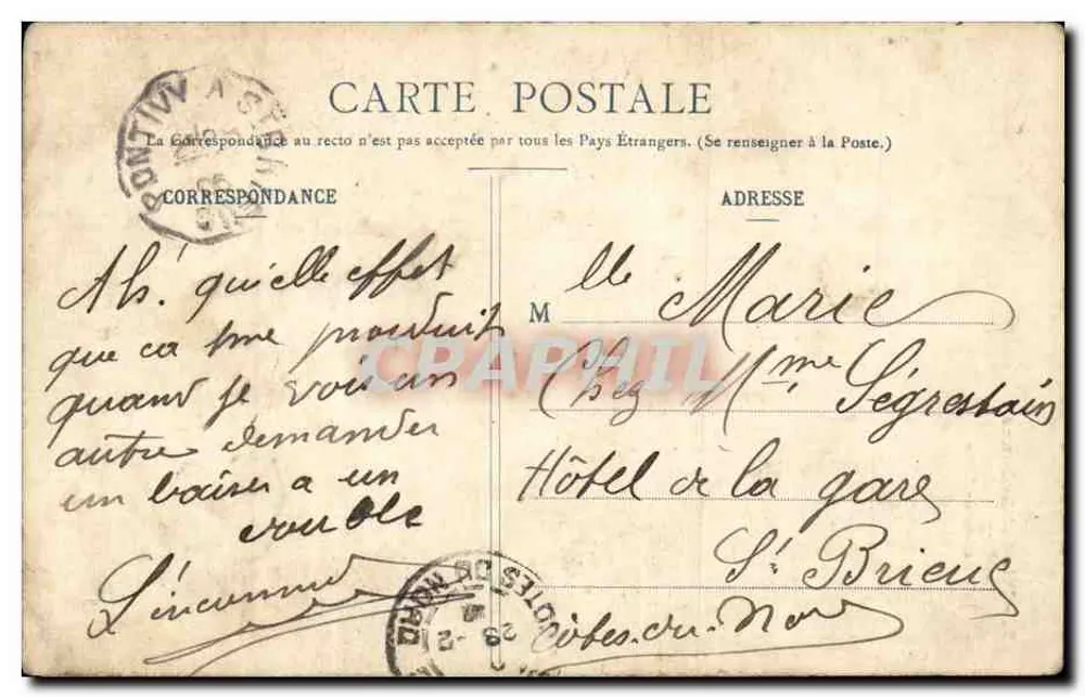 Pitou und Bobonne — Ich bevorzuge einen Kuss — Phototype A. Basset, Paris - Rückseite