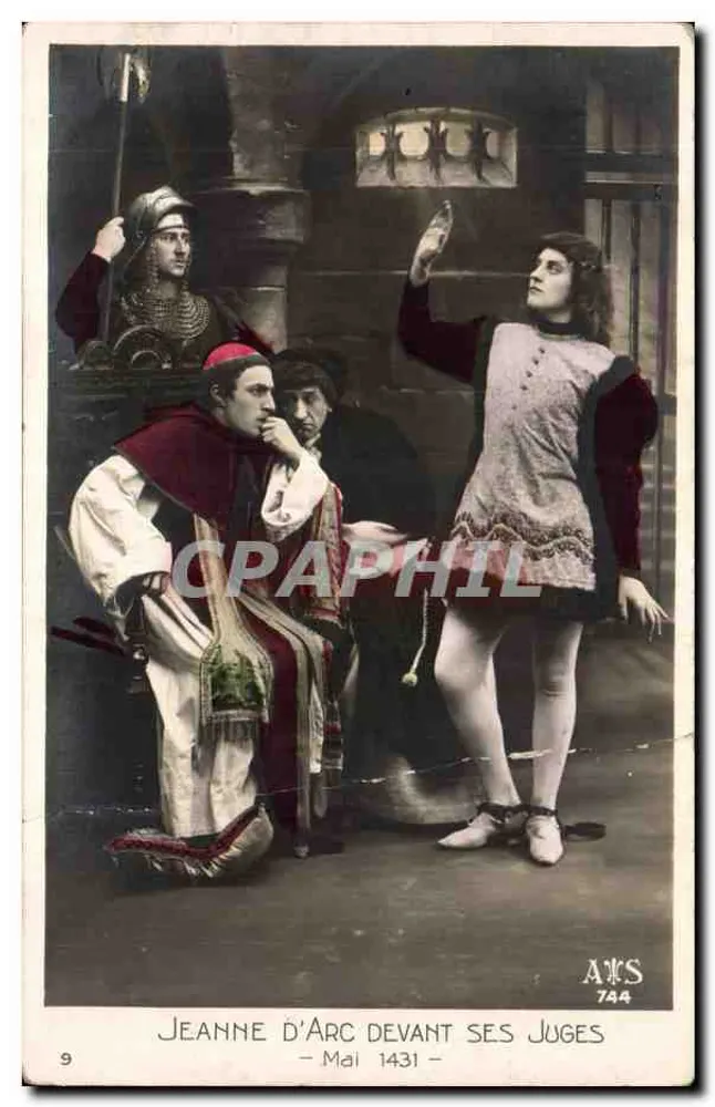 Jeanne d'Arc vor ihren Richtern — Mai 1431 — Verlag ATS, Nr. 744 - Vorderseite