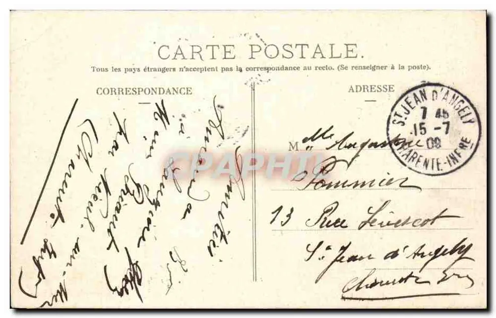 La Rochelle — O Porto — Edição Alemã, 55, Rue St-Vincent - Verso