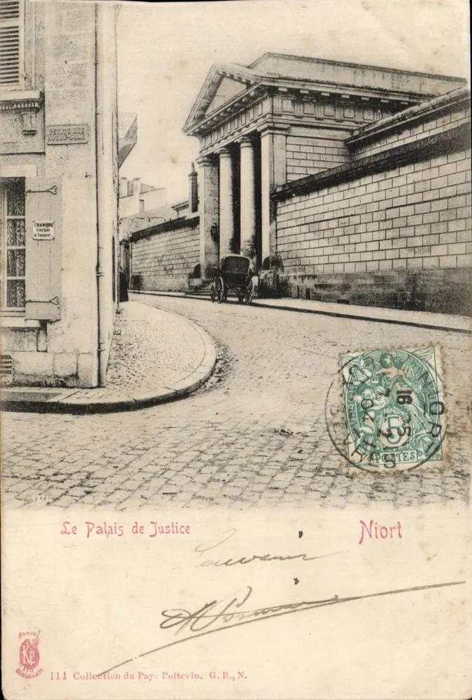 O Palácio de Justiça — Niort — Coleção do País Poitevin, G.B., N°111 - Frente