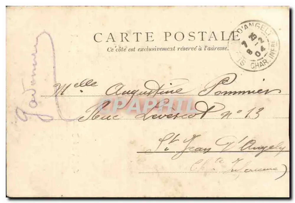 O Palácio de Justiça — Niort — Coleção do País Poitevin, G.B., N°111 - Verso
