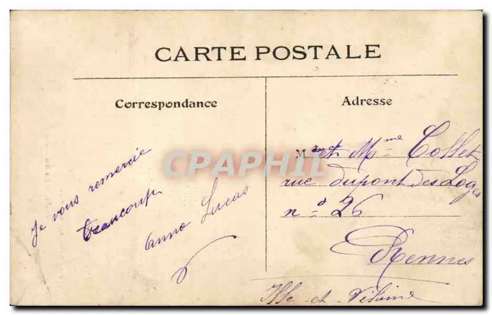 Paris — A Sorbonne — L. J. C. editor, Angoulême, Paris - Verso