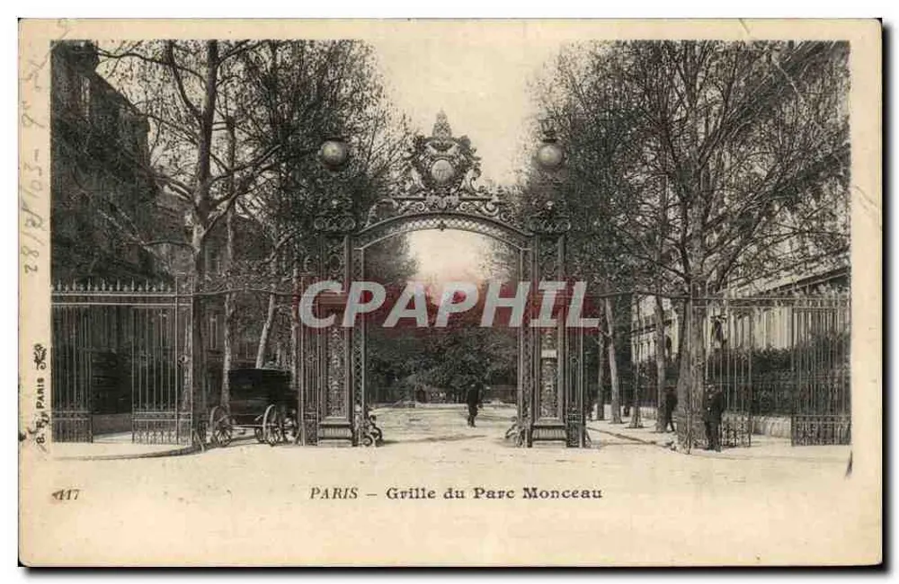 PARIS — Grade do Parc Monceau — B. Rey, Paris, n° 117 - Frente