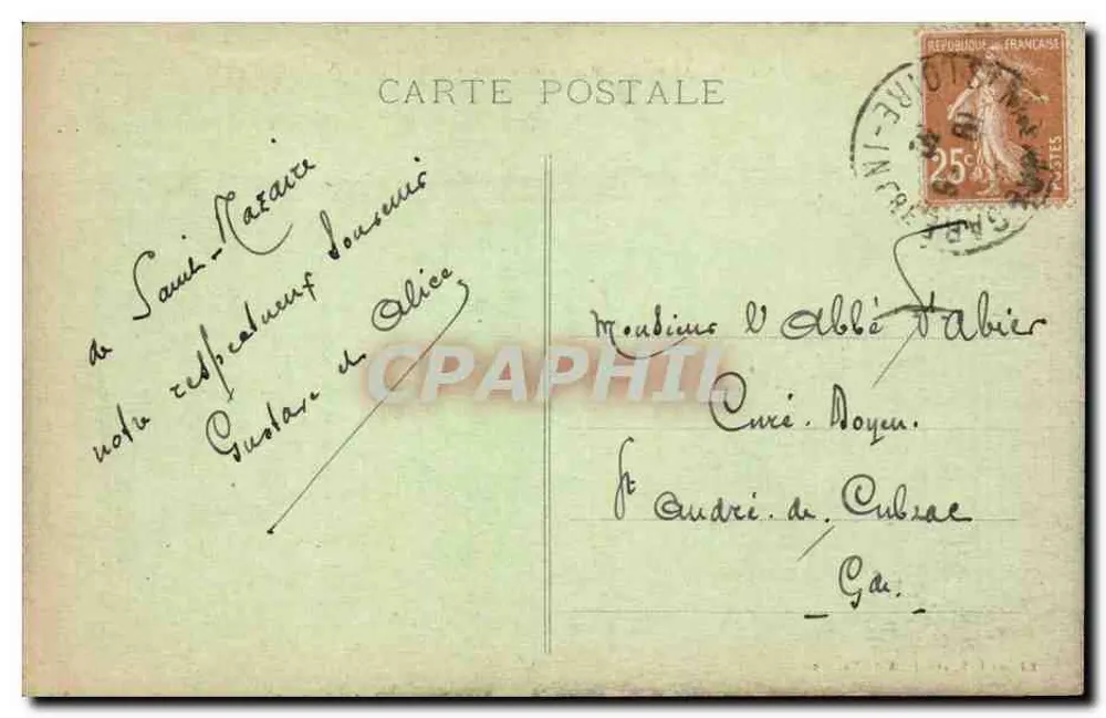 St-NAZAIRE. Boulevard und Strand — Aufnahme von Villès-Martin — Edition J.-B. Joublier & St-Nazaire, n°4025 bis - Rückseite