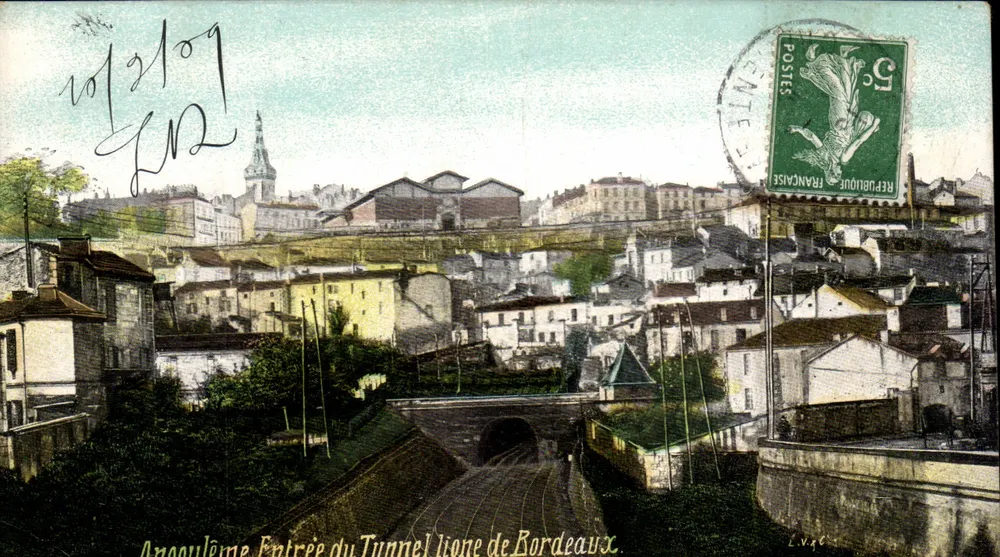 Angoulême — Entrée du Tunnel ligne de Bordeaux — éditeur L.V.46 - Vorderseite