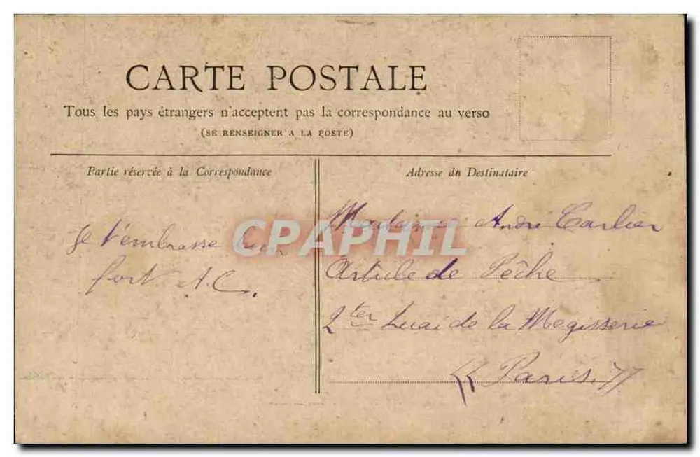 PARIS — La Porte Saint-Martin — Sammlung Petit Journal - Rückseite