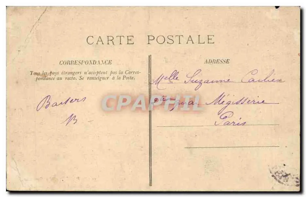 Paris — A Sorbonne — Detalhe da Grande Escada — LL. - Verso