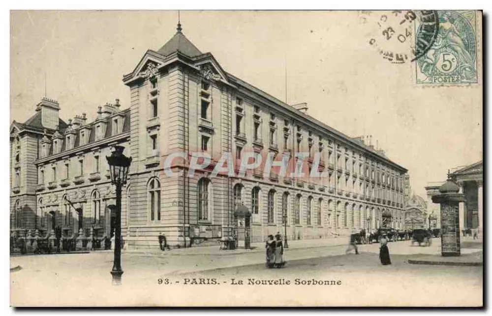 Paris - A Nova Sorbonne — editor desconhecido, n° 93 - Frente