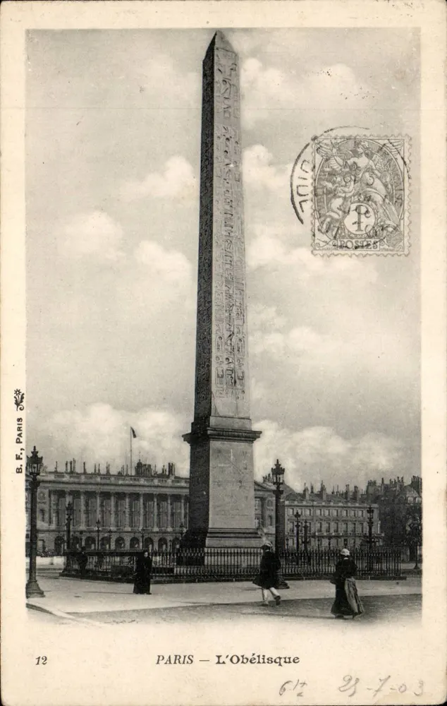 PARIS — L'Obélisque — B.F. Paris, n°12 - Voorkant
