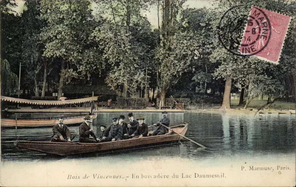 Bois de Vincennes — Auf den Bärgen des Sees Daumesnil — P. Marmuse, Paris. - Vorderseite