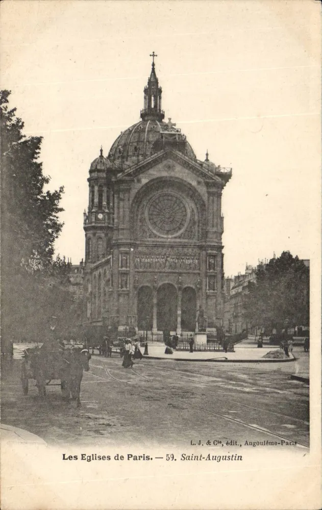 Igreja de São Agostinho — Paris — L. J. & Cie, editora, Angoulême-Paris — n°59 - Frente
