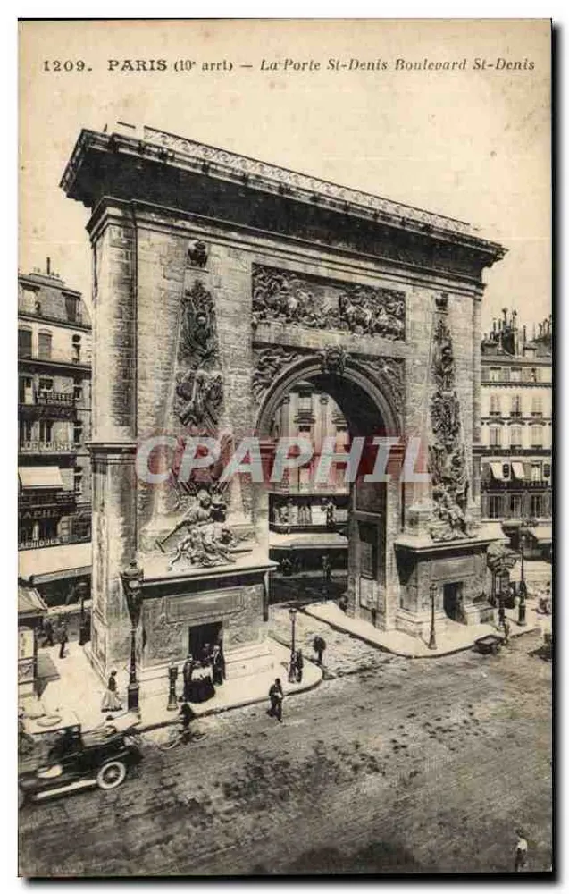 Paris (10º arrt) — A Porta Saint-Denis, Boulevard Saint-Denis — n°1209 - Frente