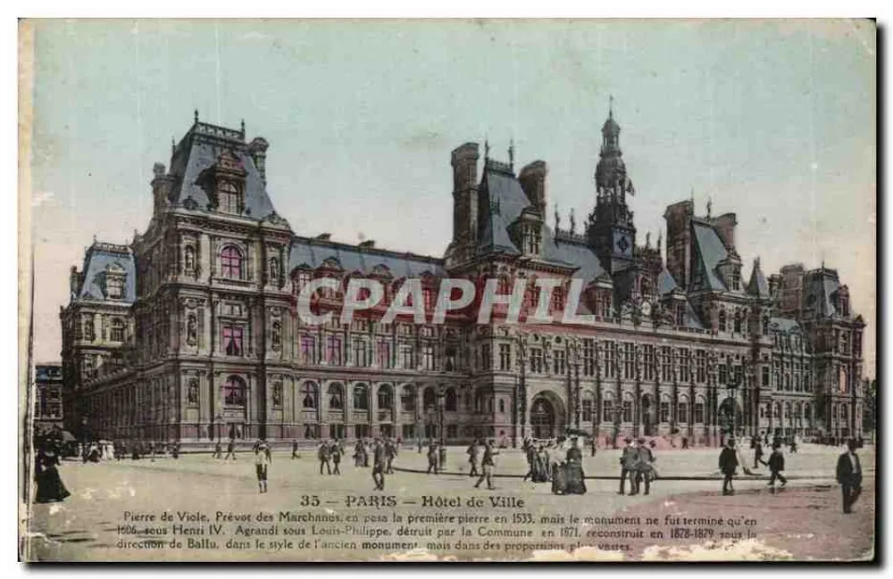 Paris — Hotel de Ville — Editor não identificado, n° de série 35 - Frente
