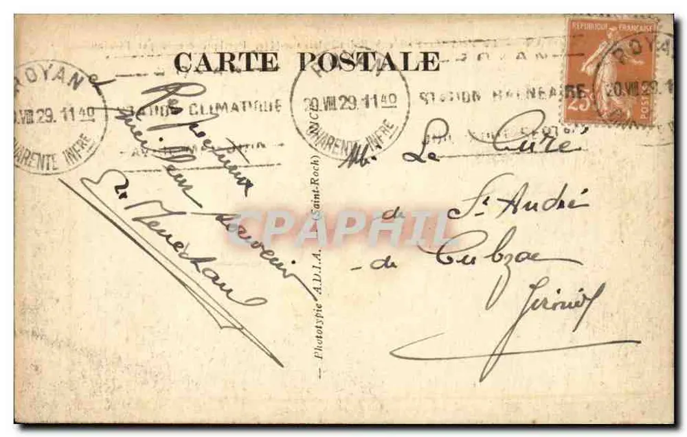 Le Pont du Diable à Saint-Palais-sur-Mer — Portique creusé par l'Océan — Royan, n° 4094 - Verso