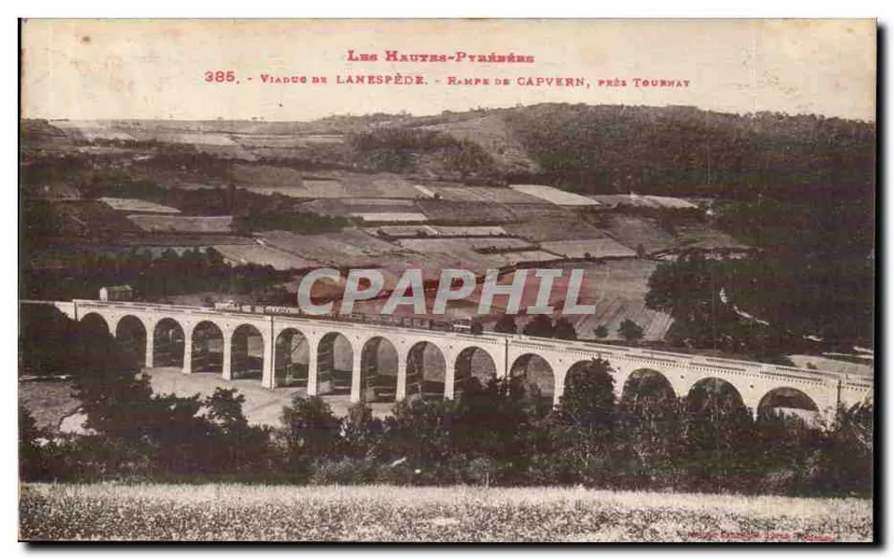 Viadotto di Lanespède — Rampe di Capvern, vicino a Tournhat — Alte Pyrenees, n° 385 - Recto