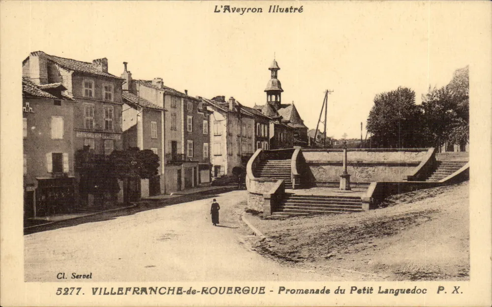 VILLEFRANCHE-de-ROUERGUE — Promenade du Petit Languedoc — L'Aveyron Illustré, n° 5277 - Vorderseite