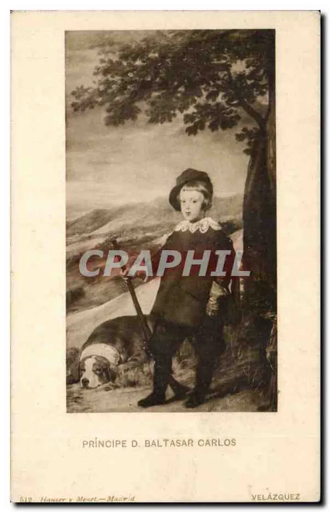 Prinz D. Baltasar Carlos — Portrait von Velázquez — Verleger H. Mestri, Madrid, Nr. 619 - Vorderseite