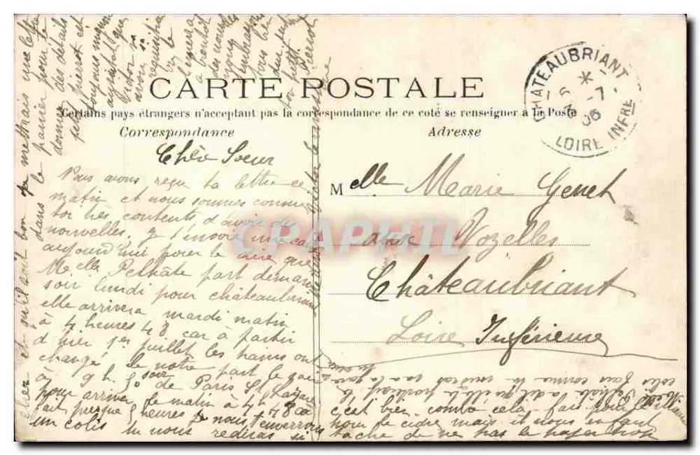 Lembranças de Paris — editor desconhecido, número de série não visível - Verso