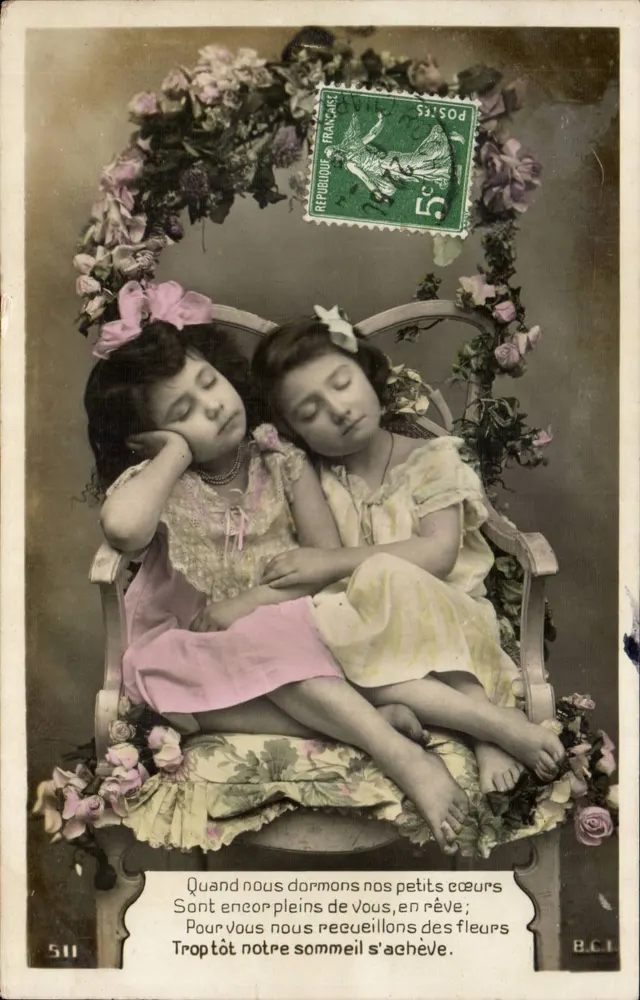 Deux jeunes filles endormies — B.C.I. n° 511 — éditeur B.C.I. - Recto