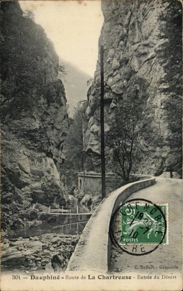 Dauphiné - Estrada de La Chartreuse - Entrada do Deserto — C. Baffert - Grenoble, n°301 - Frente
