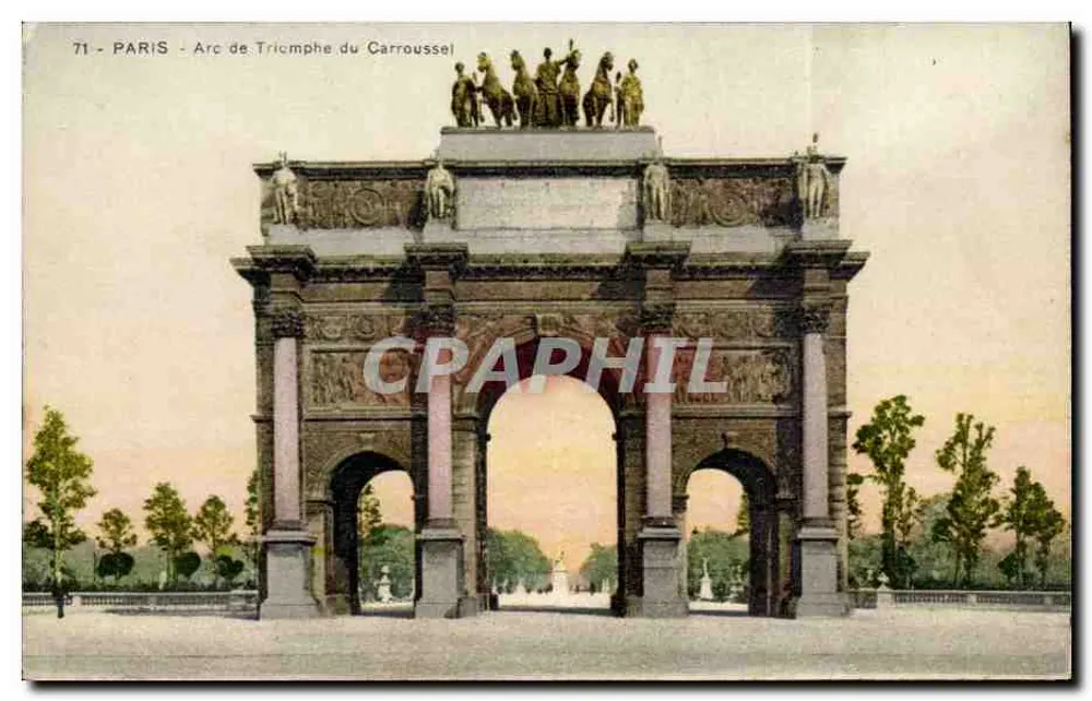 Paris - Arco do Triunfo do Carrousel — editor Imp. Illustré, n°71 - Frente
