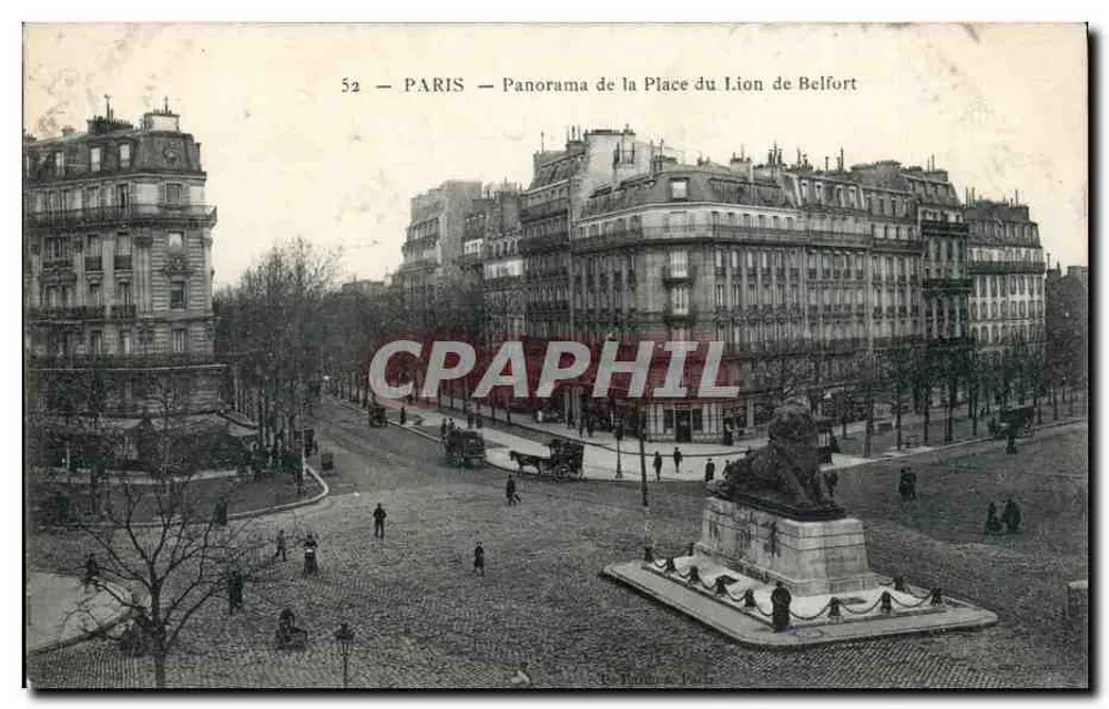 Paris — Panorama der Place du Lion de Belfort — U. Fournier & Paris - Vorderseite