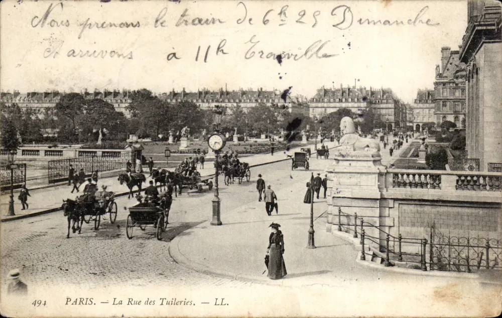 Paris — A Rue des Tuileries — LL. — n°494 - Frente