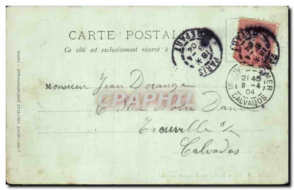 Paris — A Rue des Tuileries — LL. — n°494 - Verso