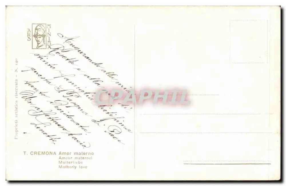 Enfant et ange — T. CREMONA — N. 640 - Verso