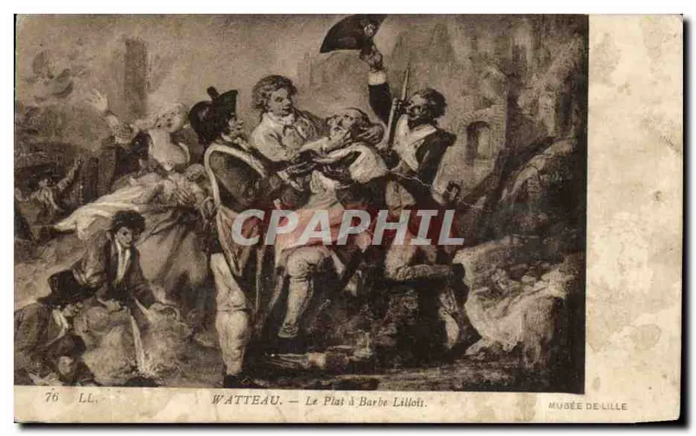 Watteau — Le Plat à Barbe Lillois — Musée de Lille - Recto