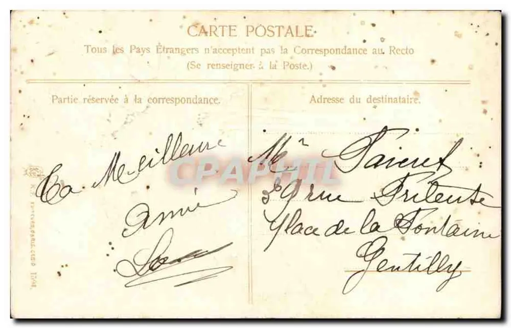 Lilas em flores — Amizade — Editor não identificado, número de série não visível - Verso