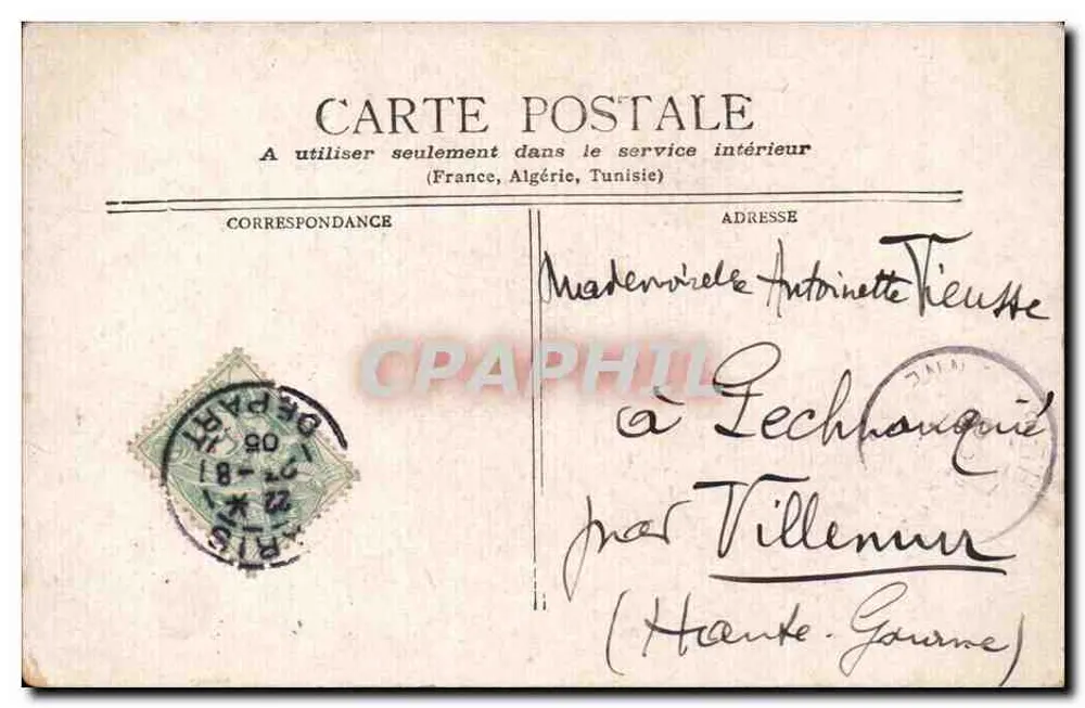 Paris - Théâtre du Vaudeville & B. des Italiens — Verleger nicht identifiziert, Seriennummer nicht sichtbar - Rückseite