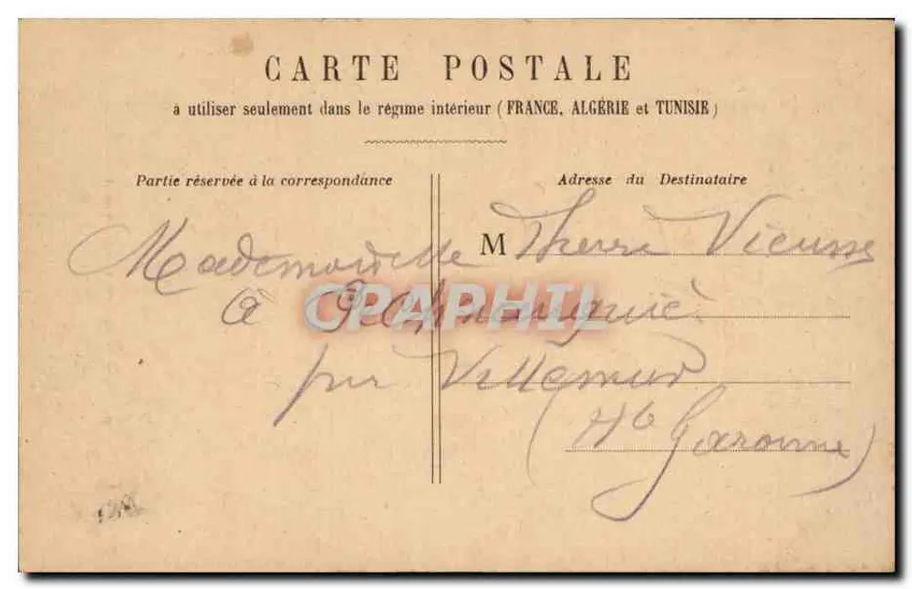 PARIS - Hotel de Ville — uitzicht met boot op de Seine — uitgever C. F. P. A. (n° 5) - Achterkant