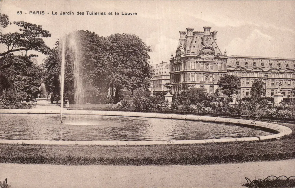 Paris - Der Tuileries-Garten und der Louvre — Serie 59 - Vorderseite