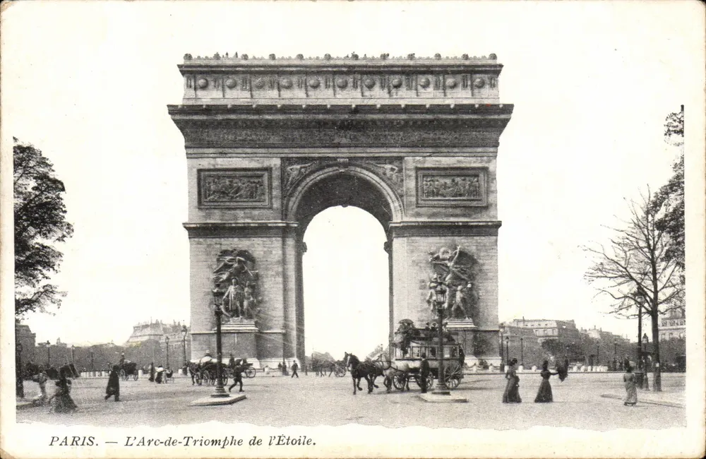 Paris — O Arco do Triunfo da Estrela — editor desconhecido, número de série não visível - Frente