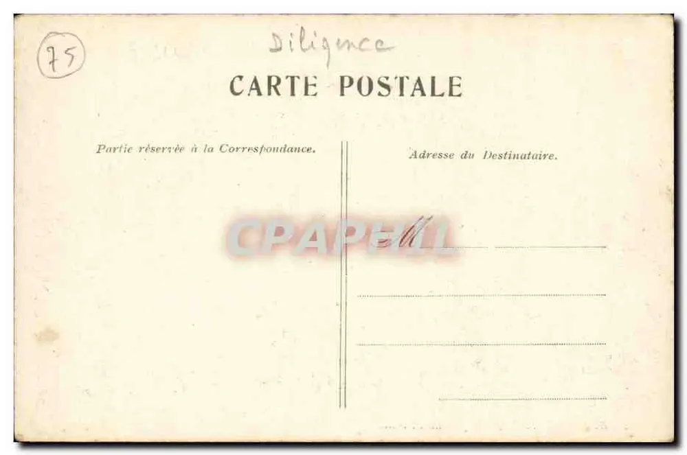 Paris — O Arco do Triunfo da Estrela — editor desconhecido, número de série não visível - Verso