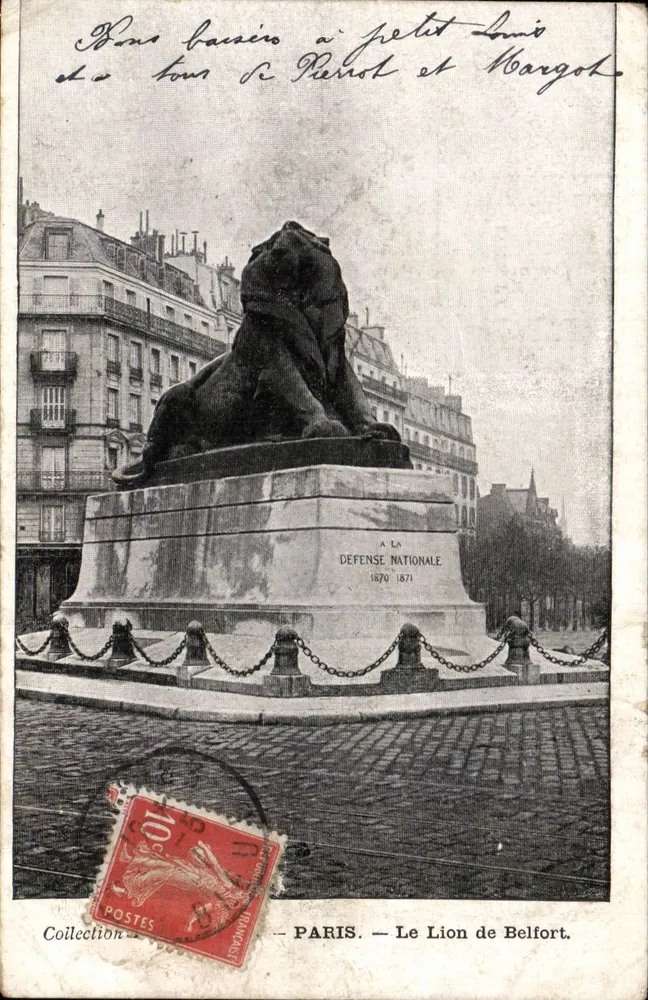 Paris — O Leão de Belfort — Coleção POSTES - Frente