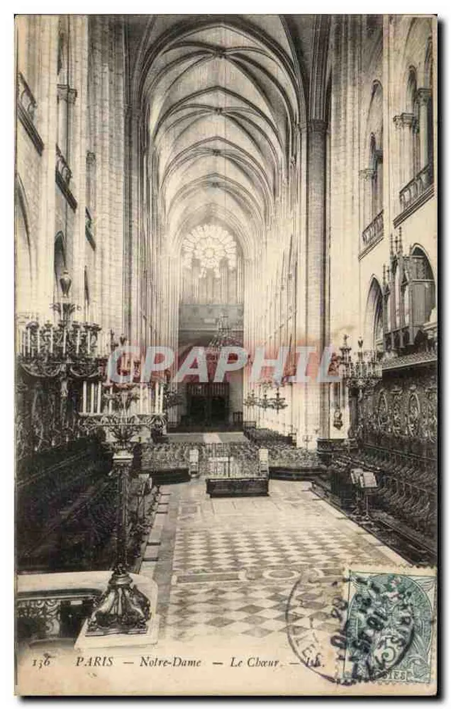 PARIS — Notre-Dame — O Coro — editor: Paris, n° 136 - Frente