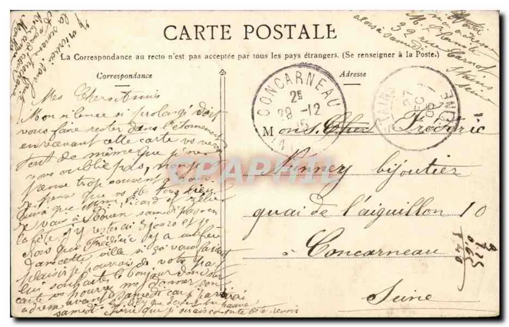 PARIS — O Palácio de Justiça — editor desconhecido, n° de série 179 - Verso