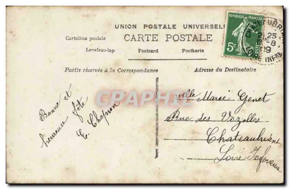 Fille avec bouquet de roses — LOTUS n°556 - Verso