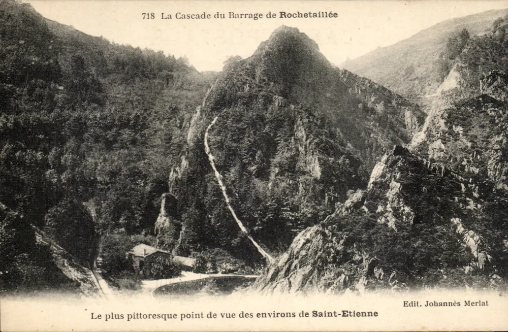 A Cascata do Barragem de Rochetaillé — Saint-Étienne — Edit. Johannès Merlat n°718 - Frente