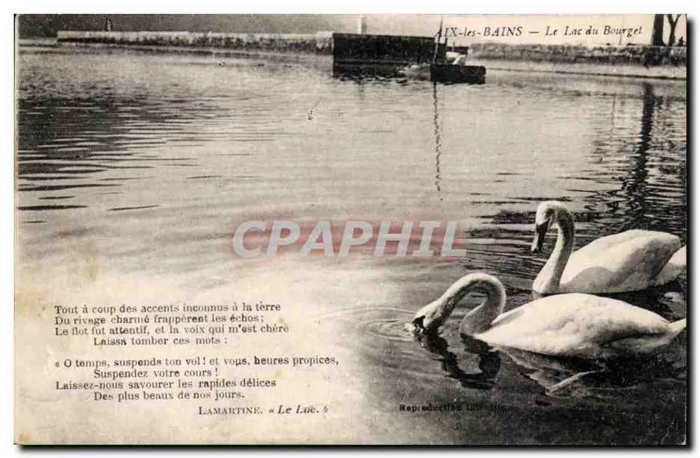 AIX-LES-BAINS — See Bourget — Lithografische Reproduktion - Vorderseite