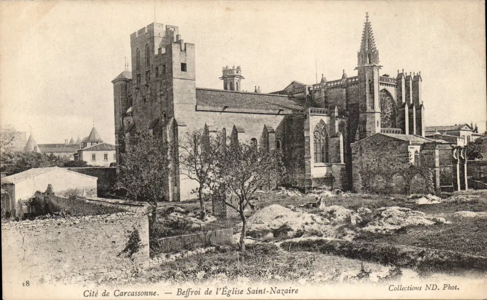 Stadt Carcassonne — Glockenturm der Kirche Saint-Nazaire — Collections ND. Phot. - Vorderseite